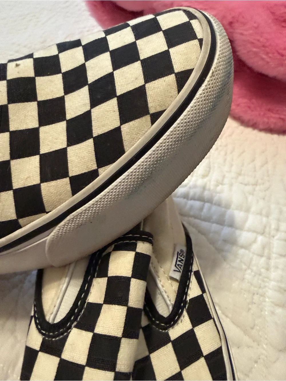 Platform Vans women’s Classic Slip-On Checkerboard Shoes size 10